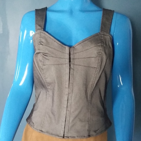 Bisou Bisou Tops - BISOU BISOU by Michele Bohbot Gray Top vest NWT